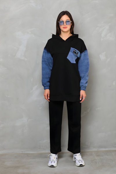 Spor Kot Detaylı Açık Kollu İkili Takım