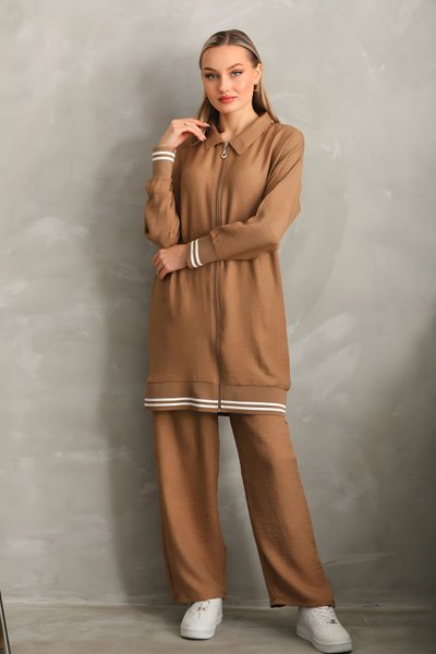 Vizon İkili Gömlek Pantolon Takım