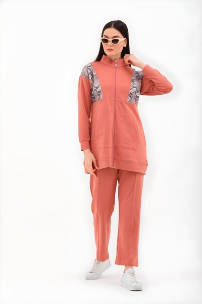 Yavru Ağzı Leopar Pul Payetli Eşofman Takım