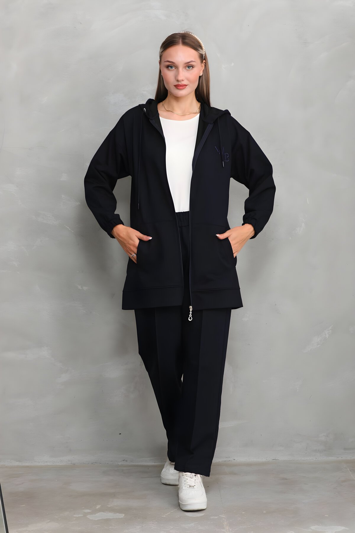 Lacivert Spor İkili Tesettür Eşofman Takım - Westbound