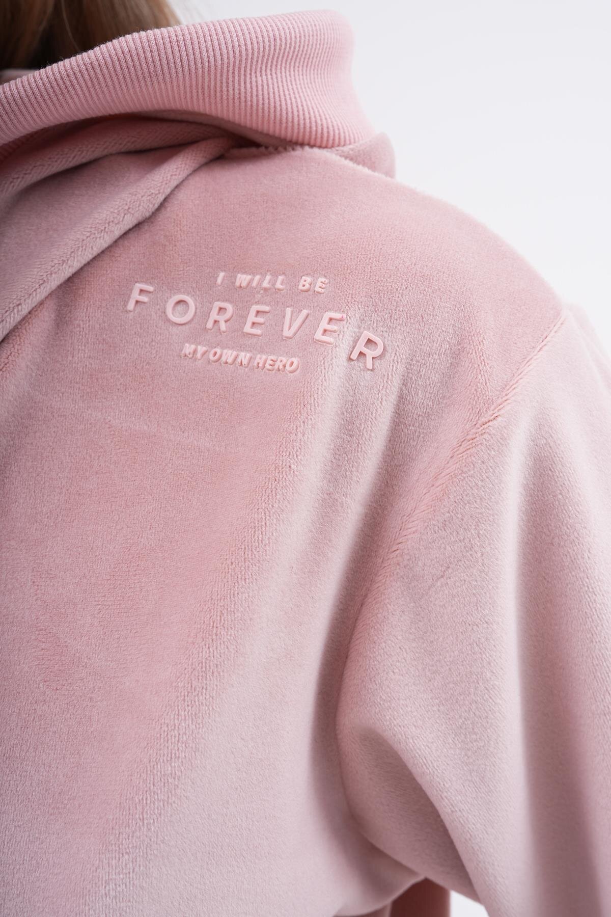 Palazzo Leg Soft Velvet Two-Piece Modest Tracksuit - Powder Pink - Westbound