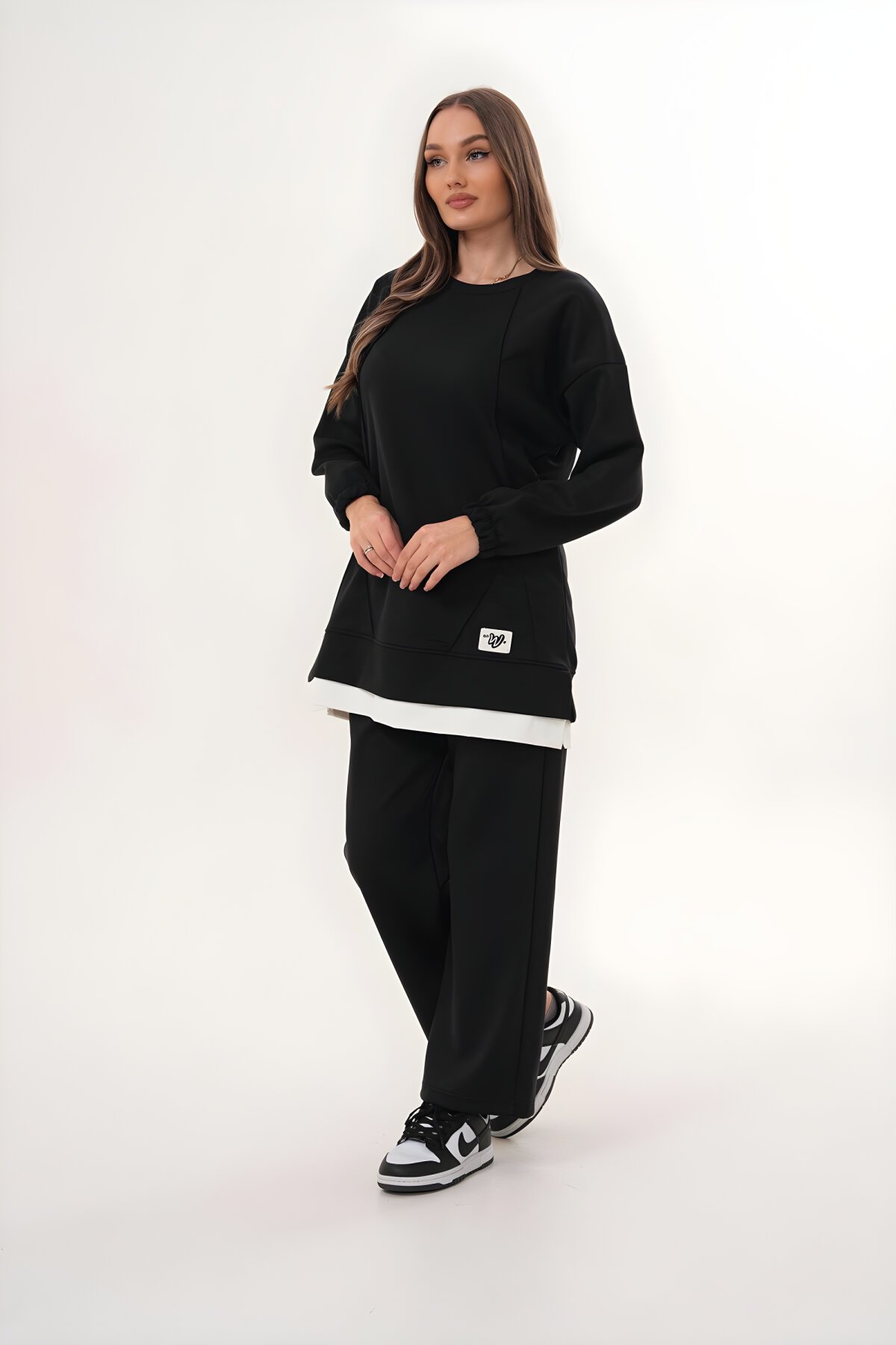 Siyah Çizgili Asimetrik Spor Takım - Westbound