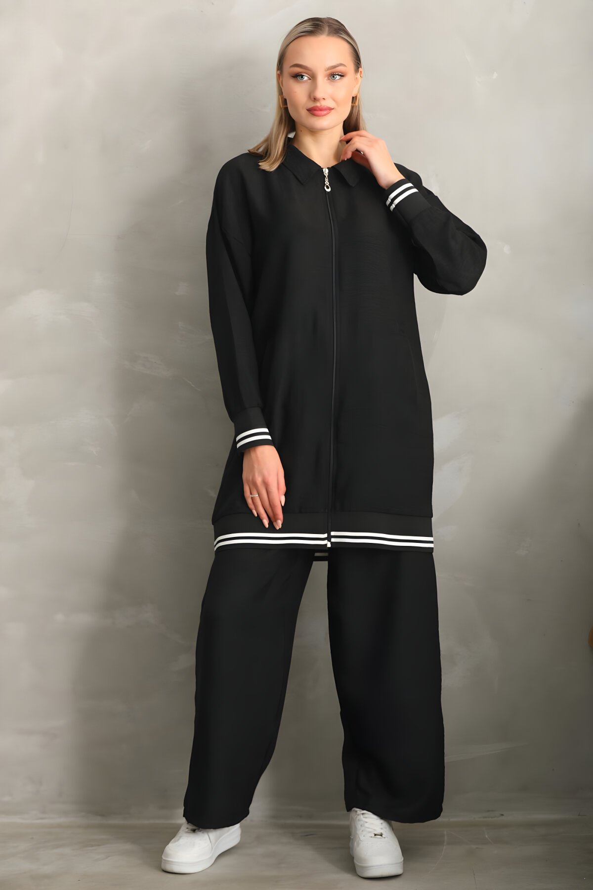 طقم قميص وبنطلون ثنائي أسود - Westbound