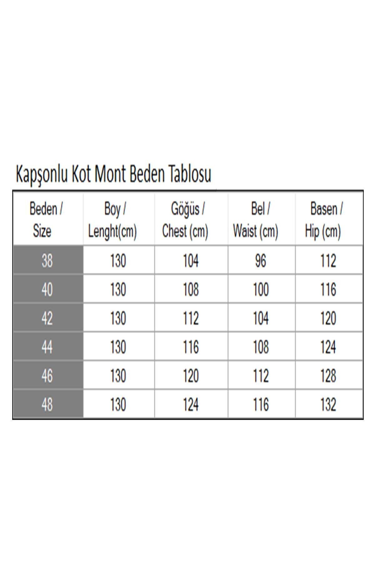 Açık Mavi Kot Kapüşonlu Mont - Modamihram