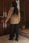 Taba Leopar Desenli Triko İkili Takım