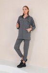Gri Spor İkili Cepli Eşofman Takım