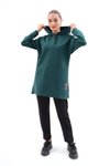 Two-Piece Sweat-Tunic &amp; Trouser Tracksuit Set - Emerald