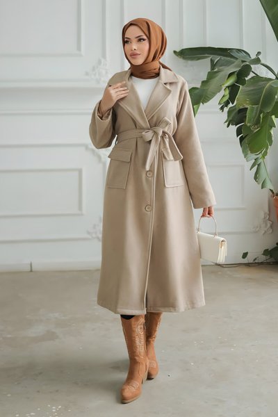 Vizon Kaşe Kapak Detaylı Kaban