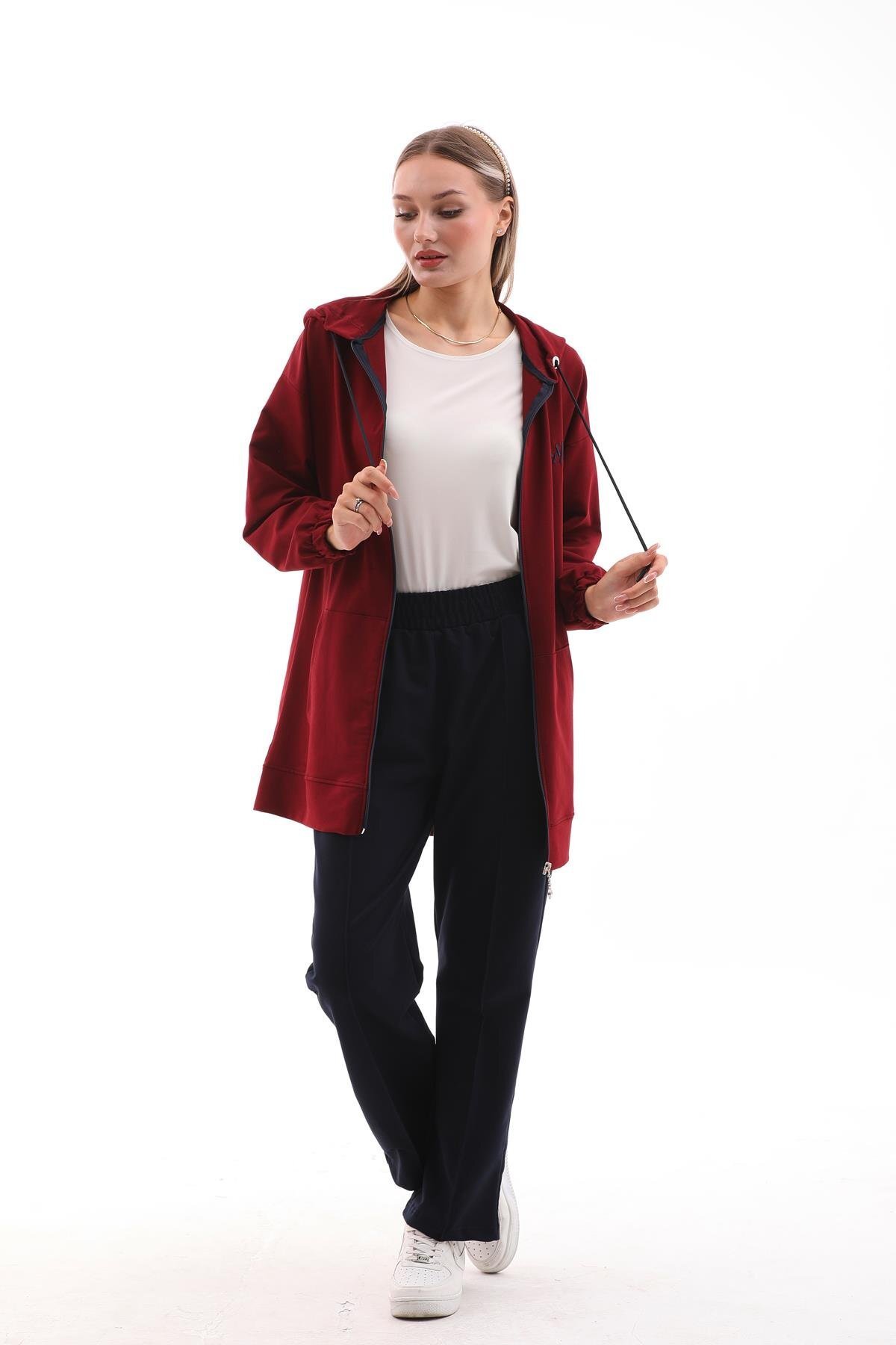 Two-Piece Tracksuit Set - Maroon - Westbound