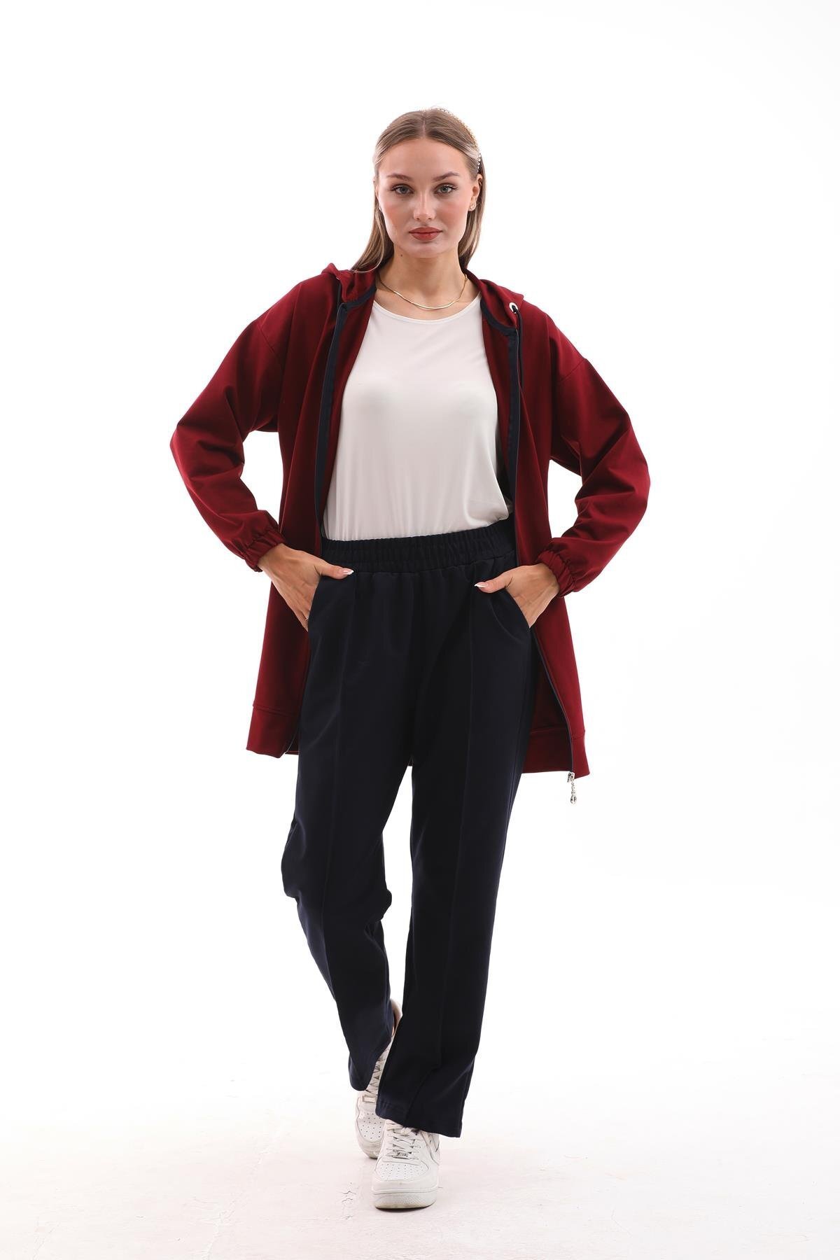 Two-Piece Tracksuit Set - Maroon - Westbound