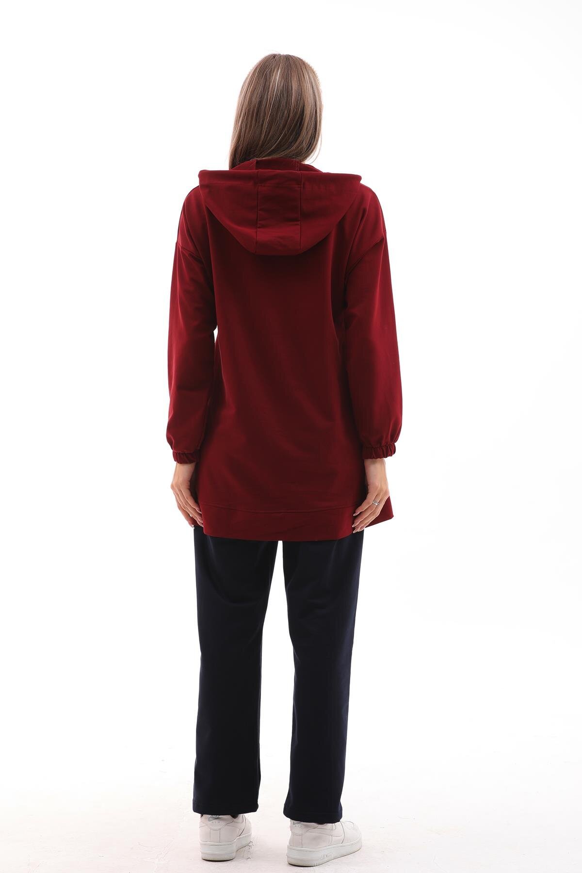Two-Piece Tracksuit Set - Maroon - Westbound
