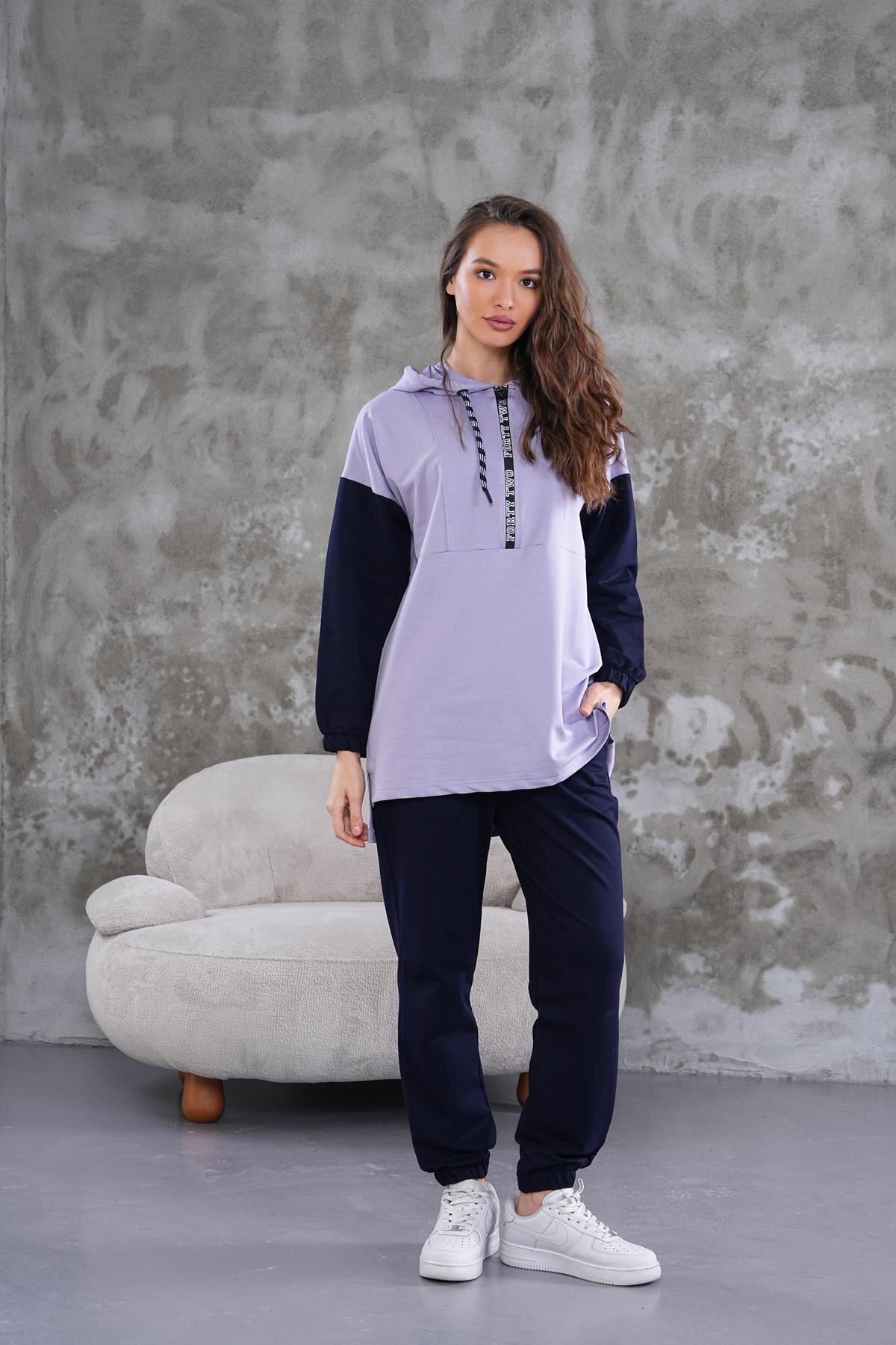 Two-Piece Half-Zip Tracksuit - Lilac - Westbound