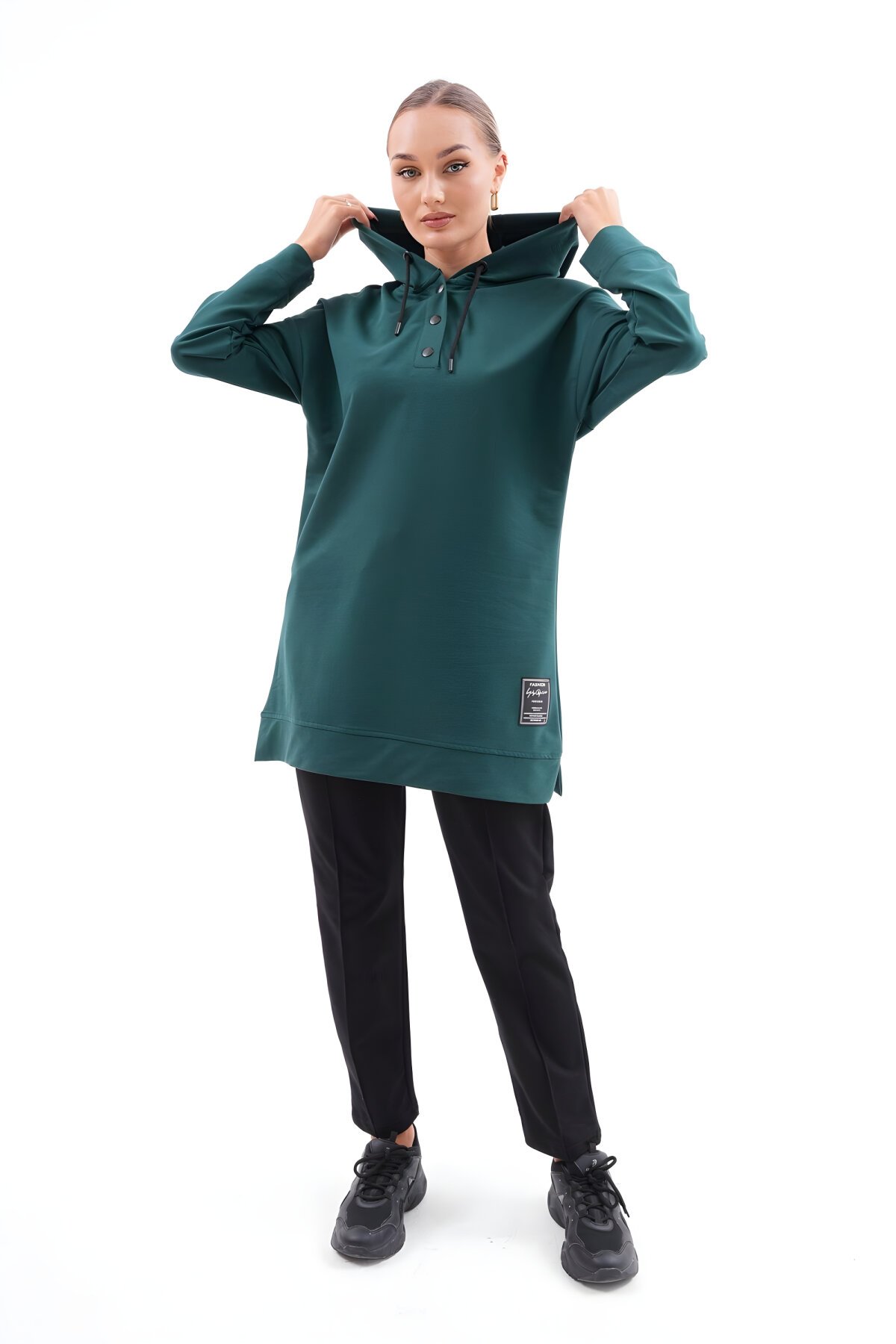 طقم رياضي تونيك وبنطلون قطعتين زمردي - Westbound