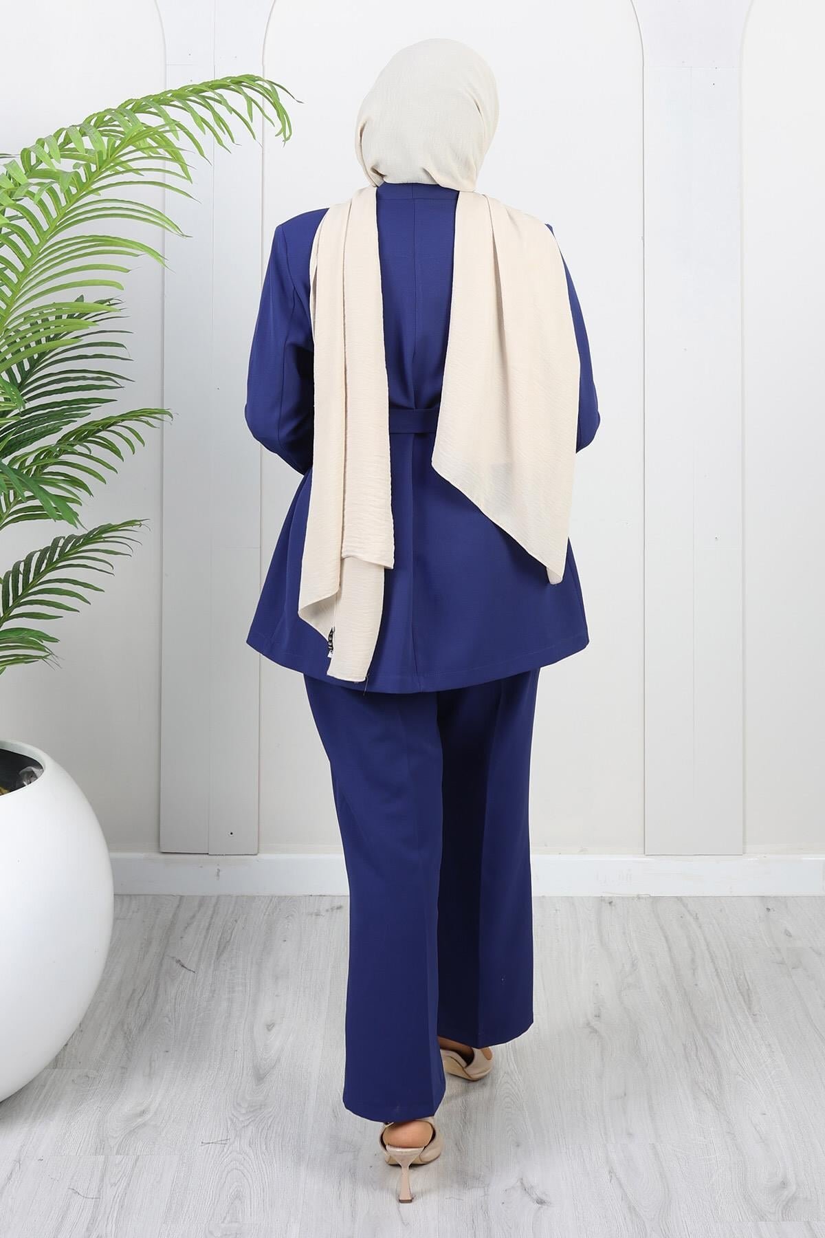 İndigo Soft Blazer İkili Tesettür Takım - Modamihram