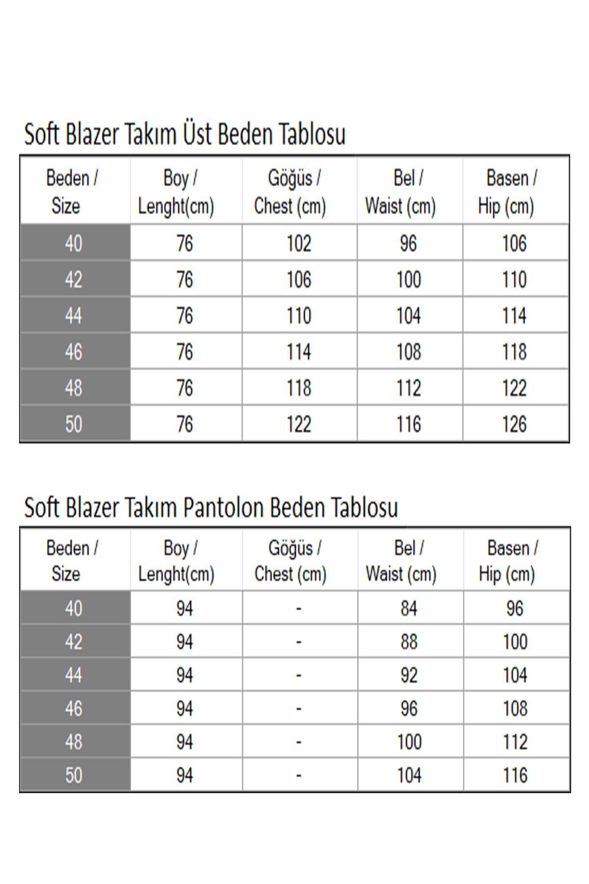 Siyah Soft Blazer İkili Takım - Modamihram