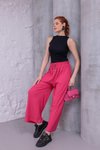 Fuşya Bol Paça Yazlık Plaj Model Pantolon
