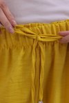 Sarı Bol Paça Yazlık Plaj Model Pantolon