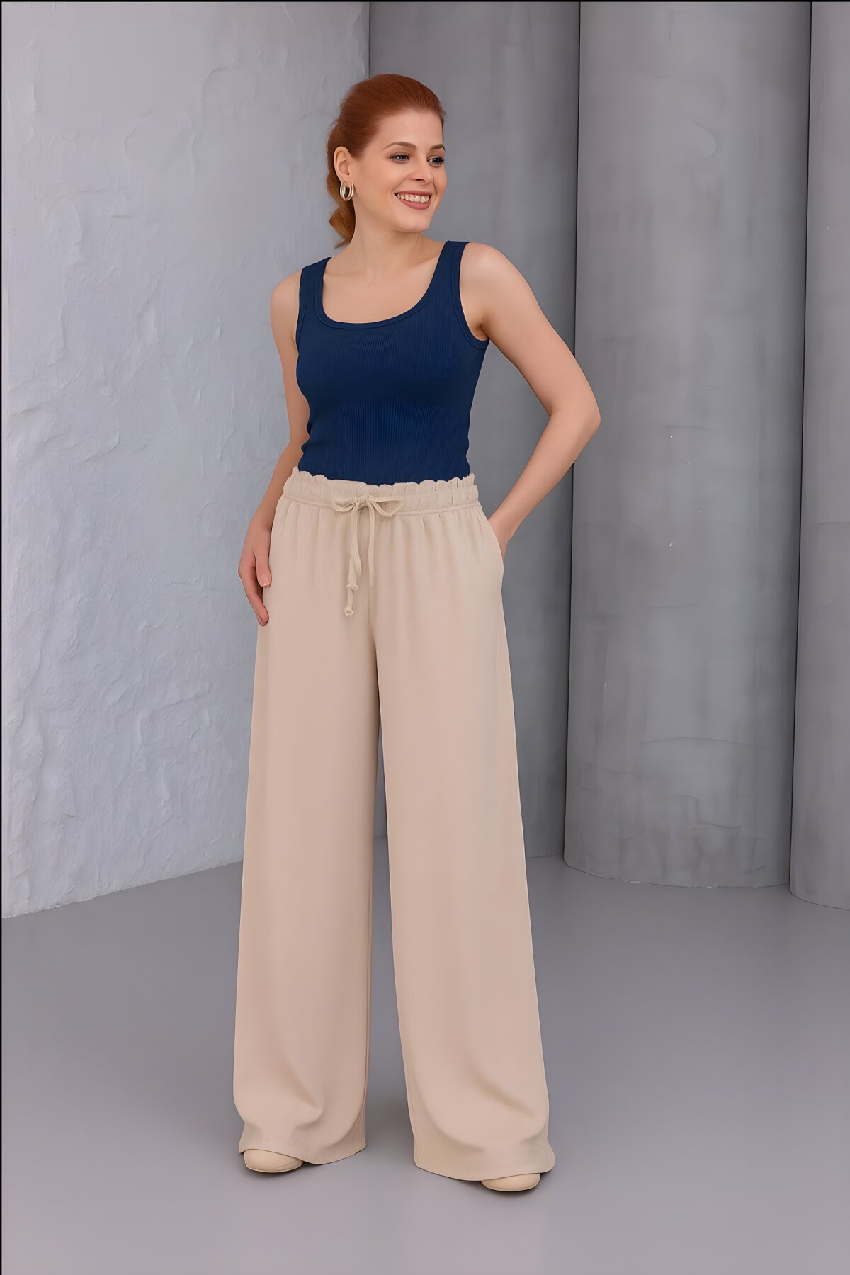 Bej Bol Paça Yazlık Plaj Model Pantolon - Westbound