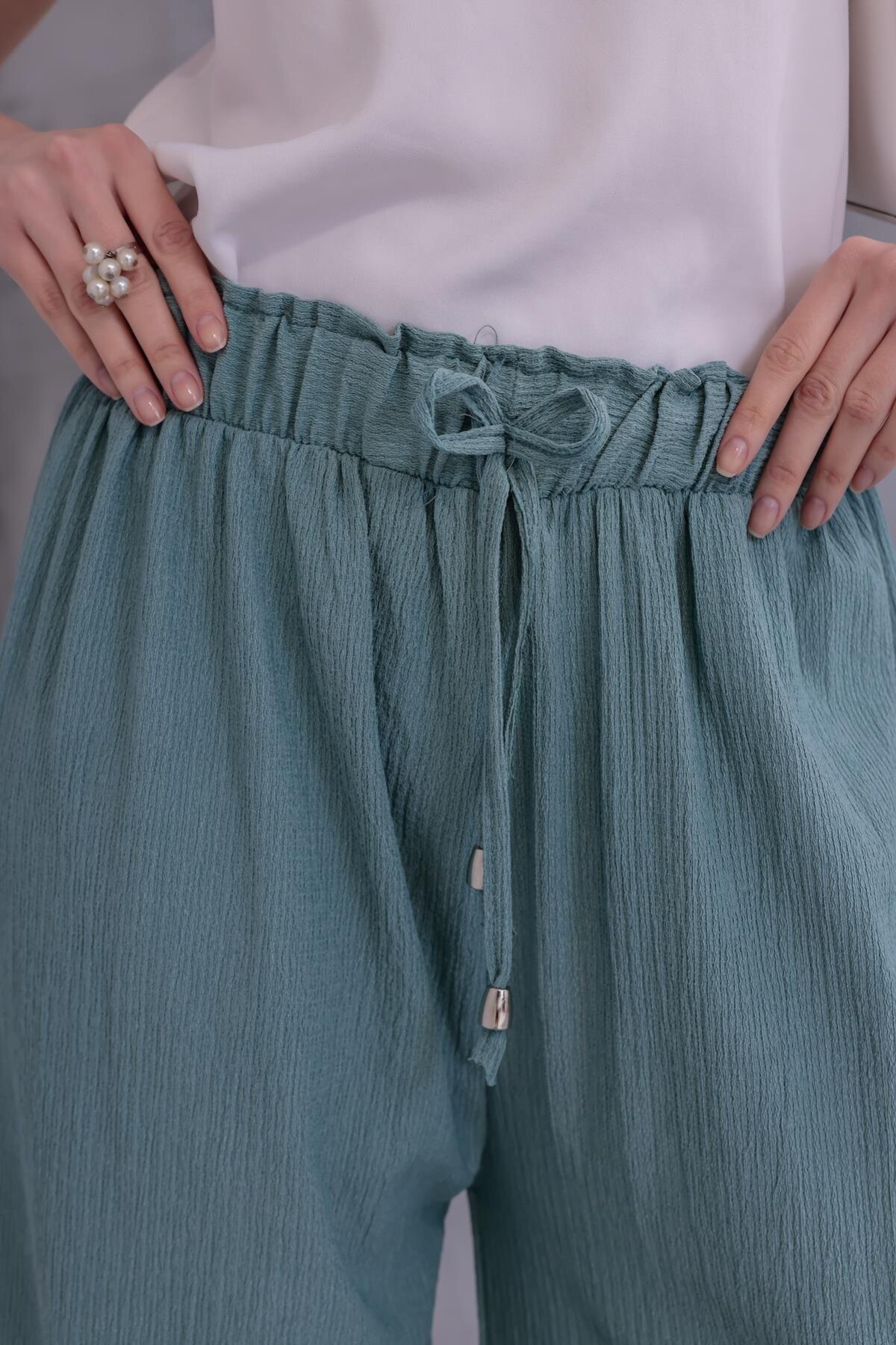Summer Wide-Leg Beach Style Pants - Mint - Westbound