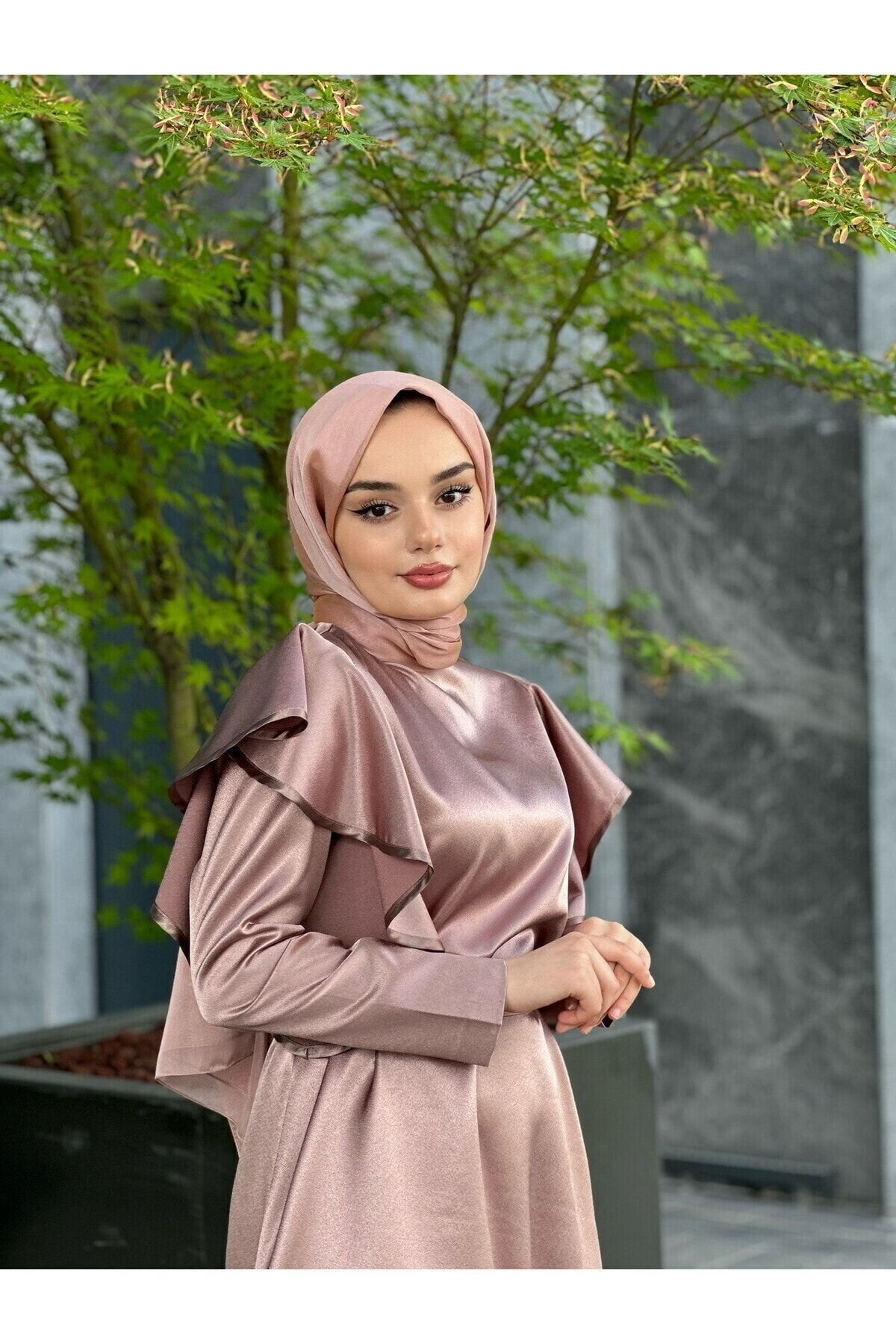 Pembe Sarah Abiye Elbise - Azeemprive