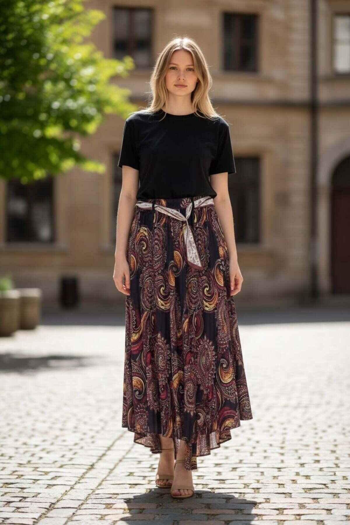 Siyah Şifon Etek - EREN STYLE