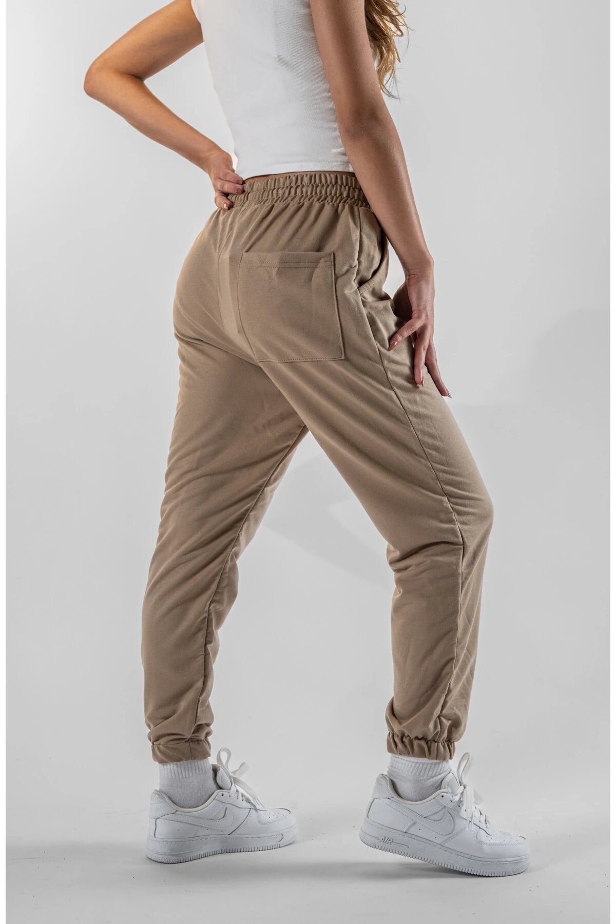 Bej Jogger Paça Lastikli Pantolon - Mexico Superblue
