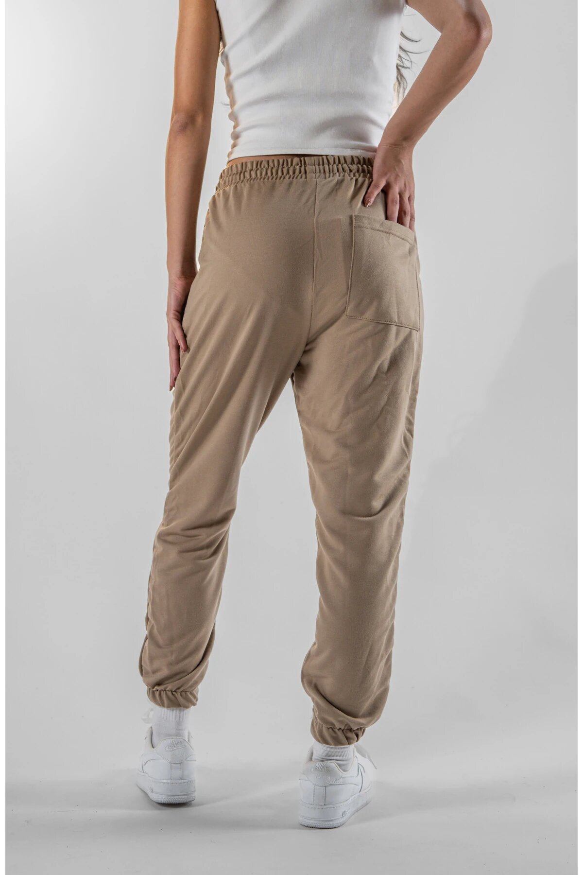 Bej Jogger Paça Lastikli Pantolon - Mexico Superblue