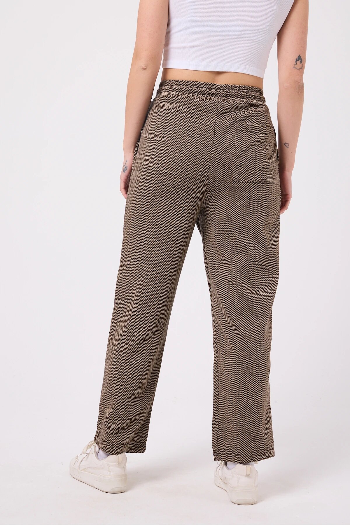 Street Style Baggy Belted Pants - Beige - Mexico Superblue