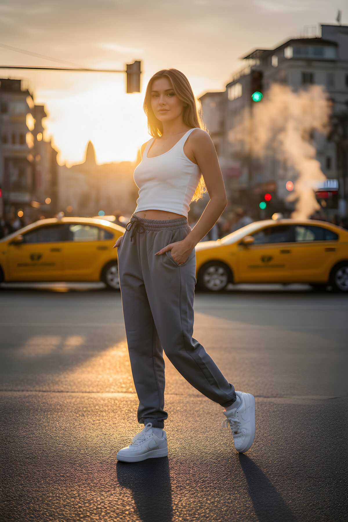 Gri Jogger Paçası Lastikli Pantolon - Mexico Superblue