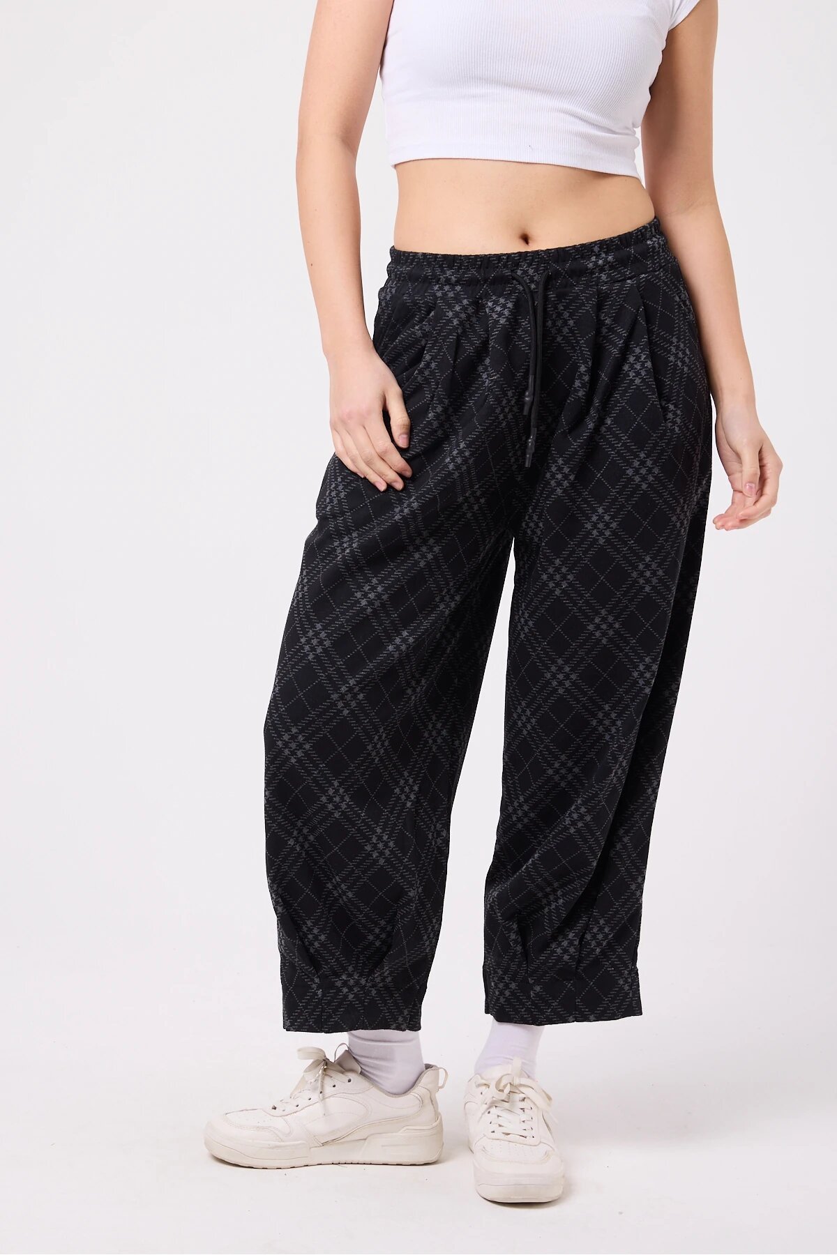 Gri Sokak Tarzı Baggy Paça Detaylı Pantolon - Mexico Superblue