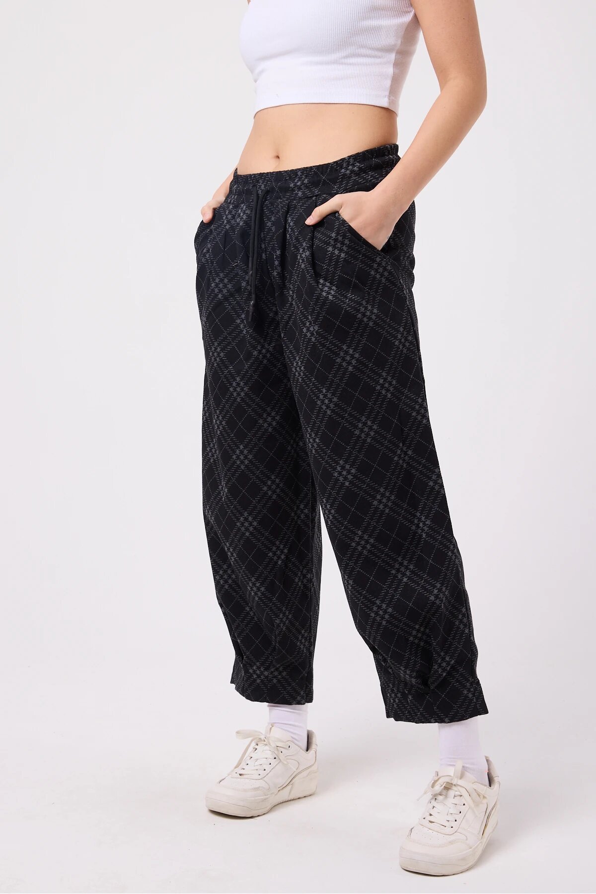 Gri Sokak Tarzı Baggy Paça Detaylı Pantolon - Mexico Superblue