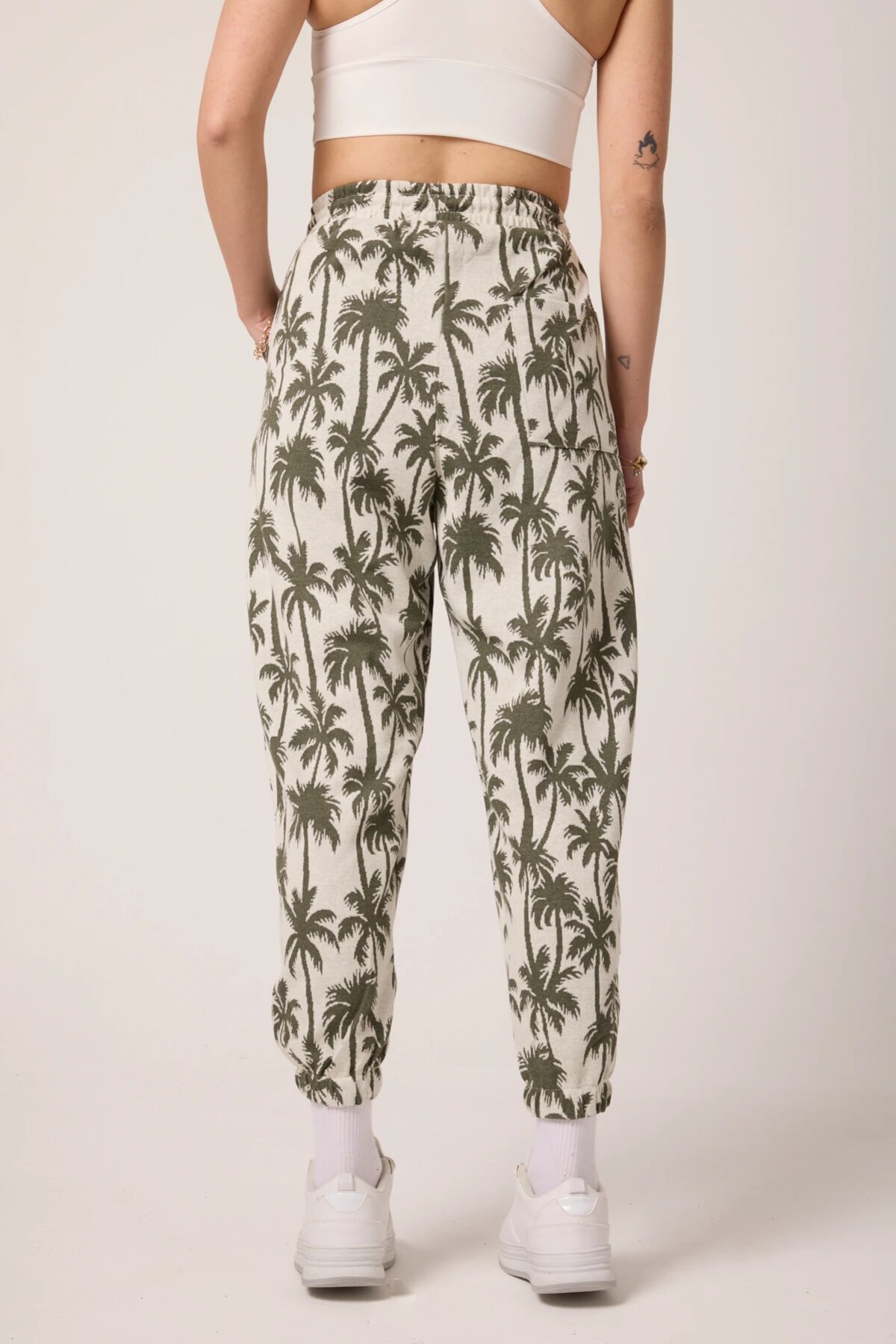 Haki Desenli Sokak Tarzı Spor Şalvar Jakar Pantolon - Mexico Superblue