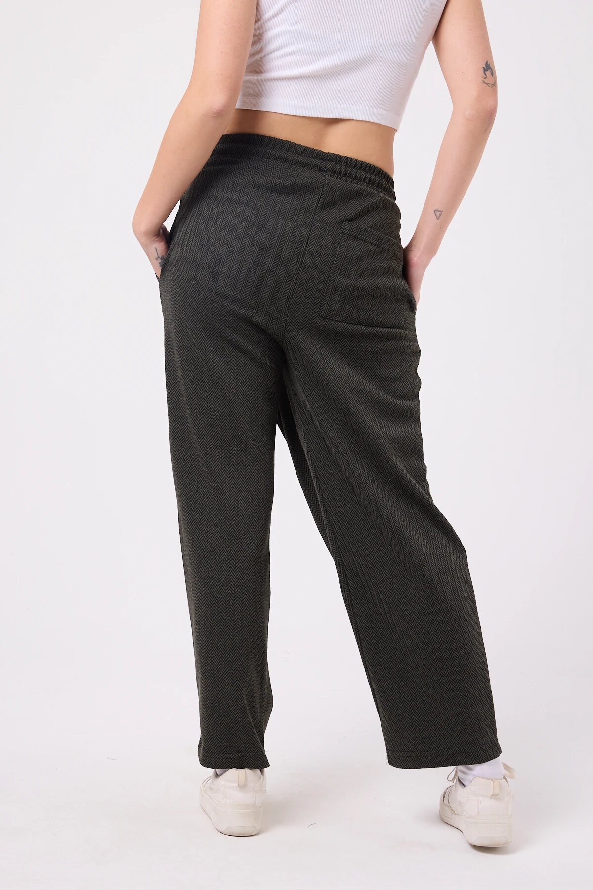 Street Style Baggy Belted Pants - Khaki - Mexico Superblue