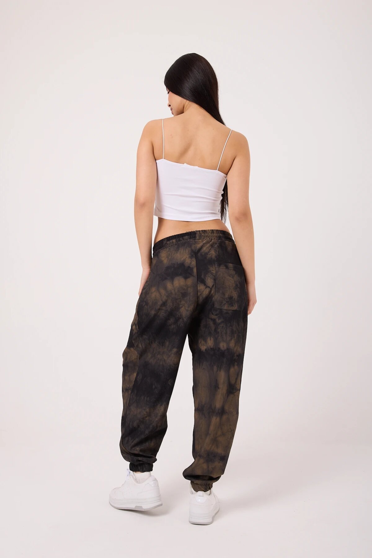 Sporty Street-Style Harem Pants - Brown - Mexico Superblue