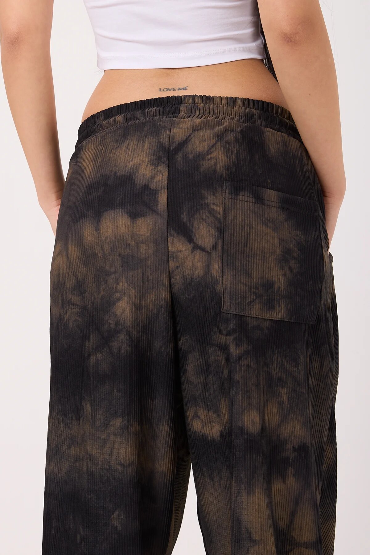 Sporty Street-Style Harem Pants - Brown - Mexico Superblue