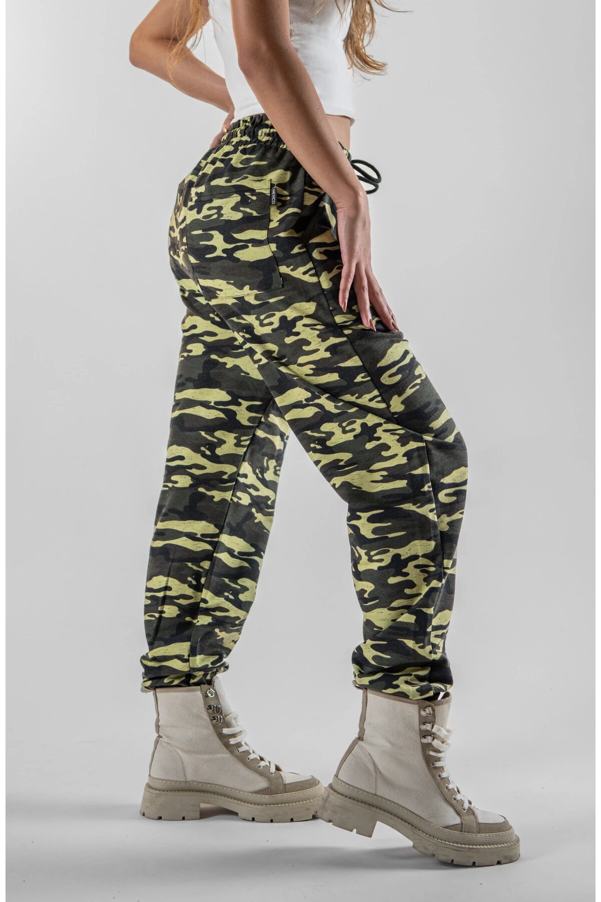 Renkli Kamuflaj Jogger Dijital Baskı Pantolon - Mexico Superblue