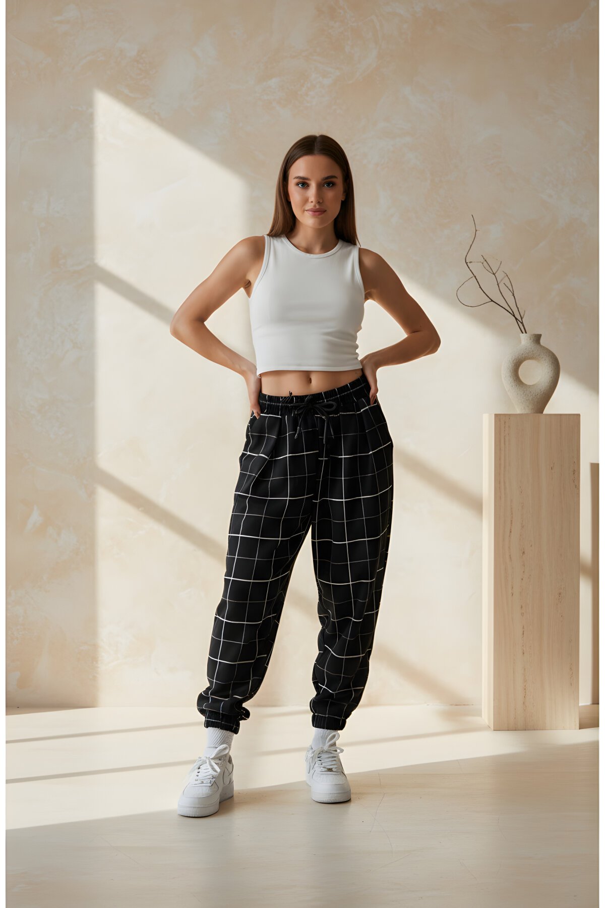 Siyah Jakar Pileli Şalvar Pantolon - Mexico Superblue