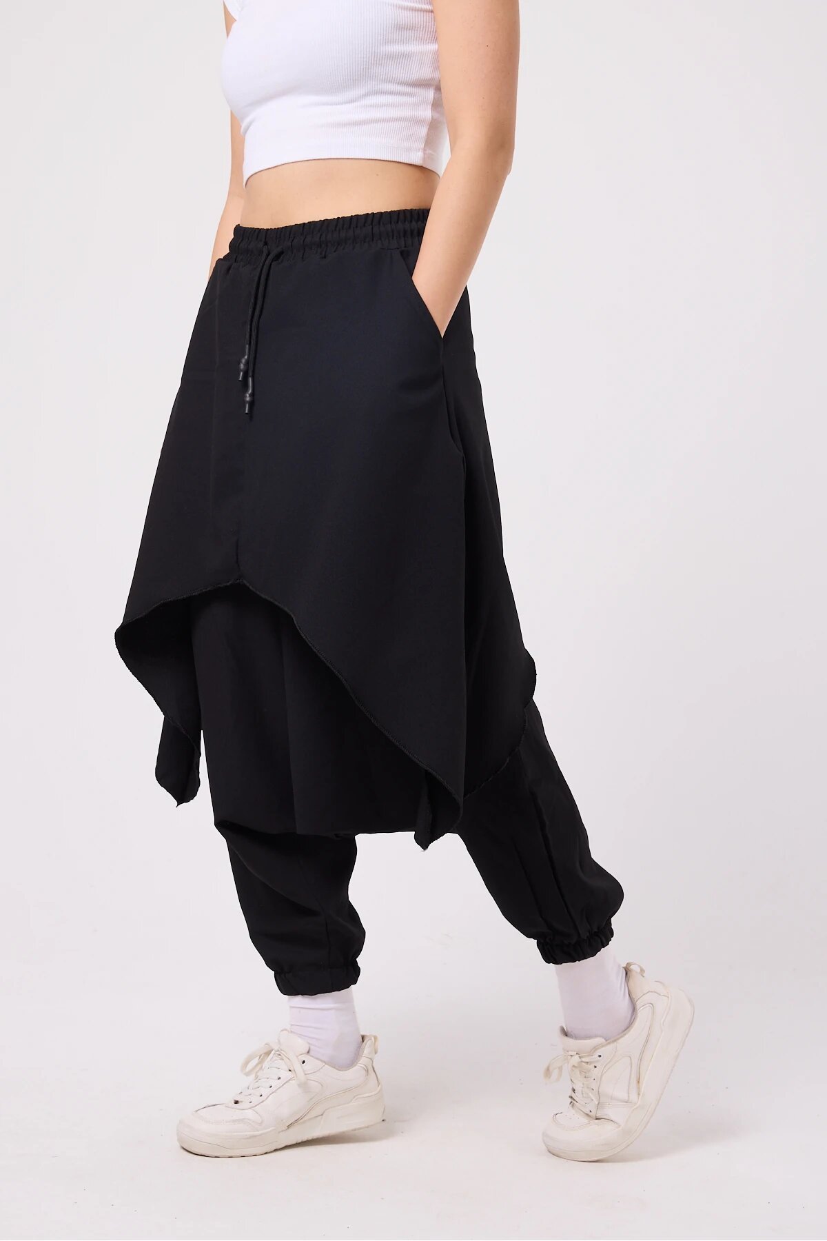 Japanese Style Hakama Samurai Pants - Black - Mexico Superblue