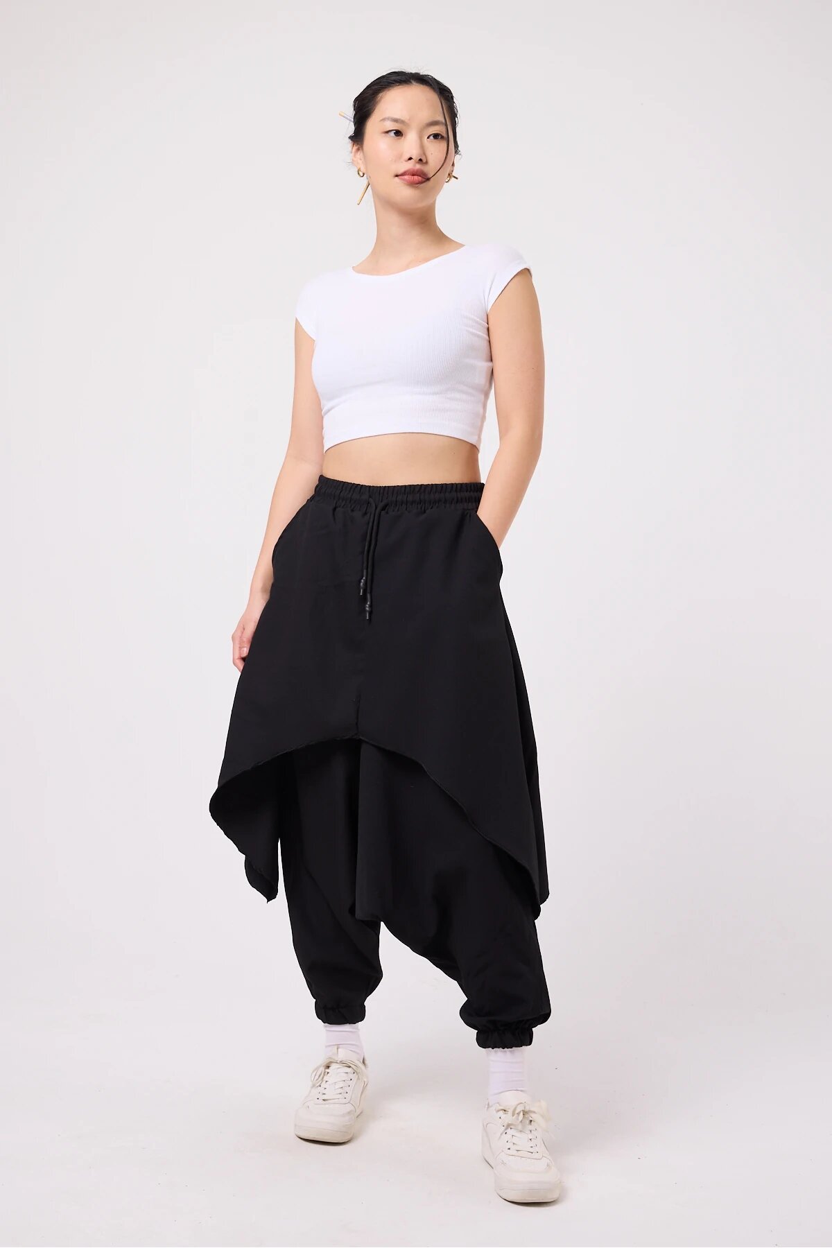 Japanese Style Hakama Samurai Pants - Black - Mexico Superblue