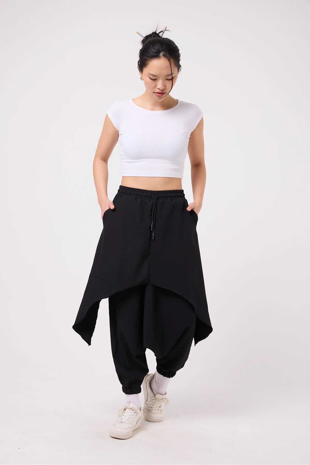 Japanese Style Hakama Samurai Pants - Black - Mexico Superblue