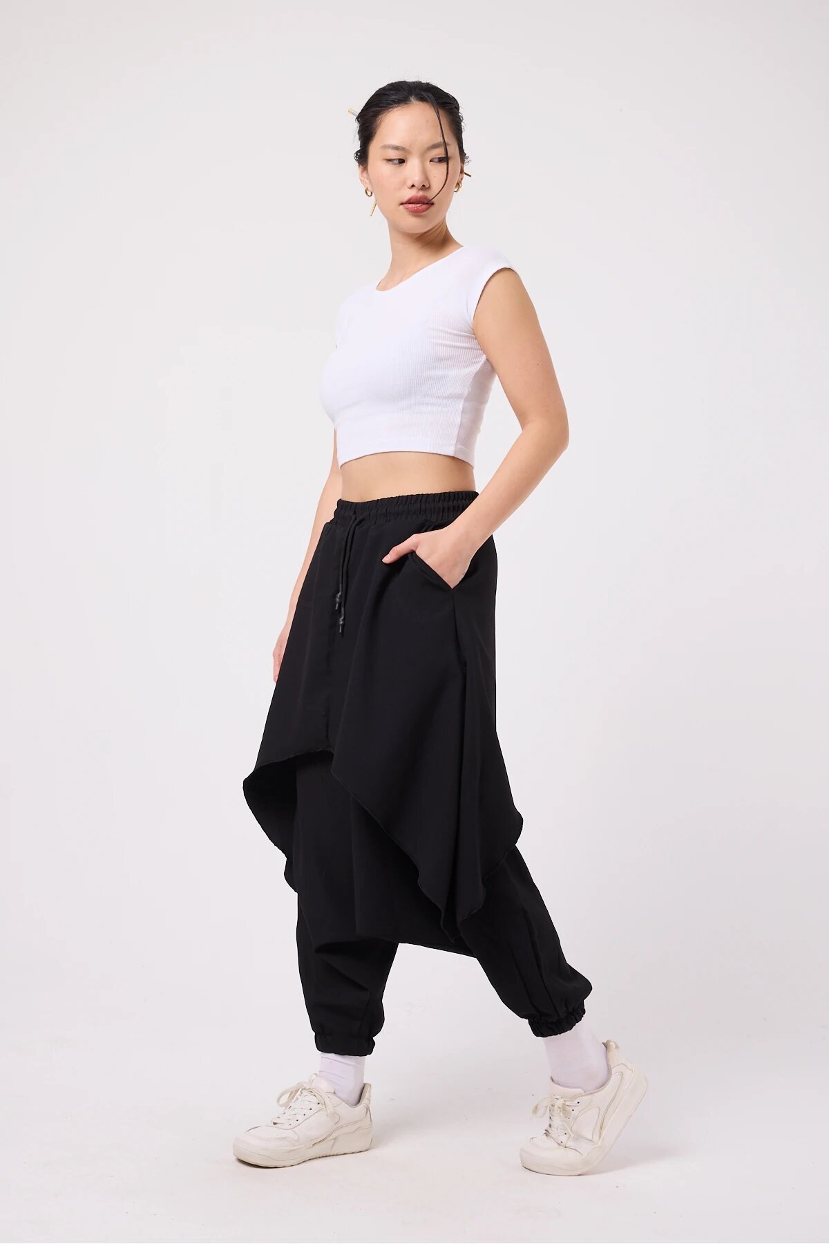 Japanese Style Hakama Samurai Pants - Black - Mexico Superblue