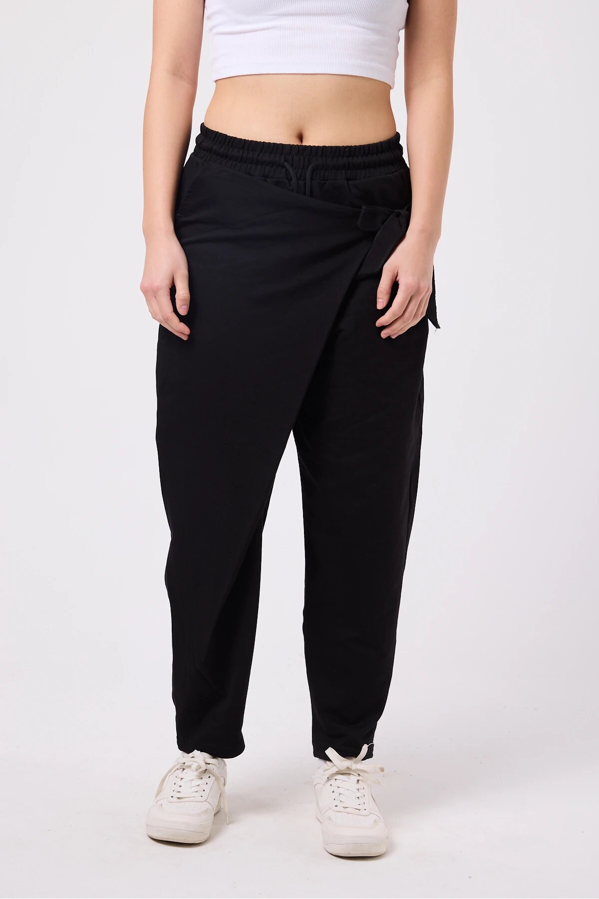 Baggy Street Style Belted Pants - Black - Mexico Superblue