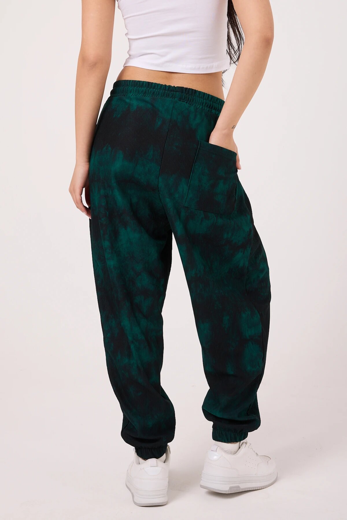 Street Style Sporty Shalwar Pants - Green - Mexico Superblue