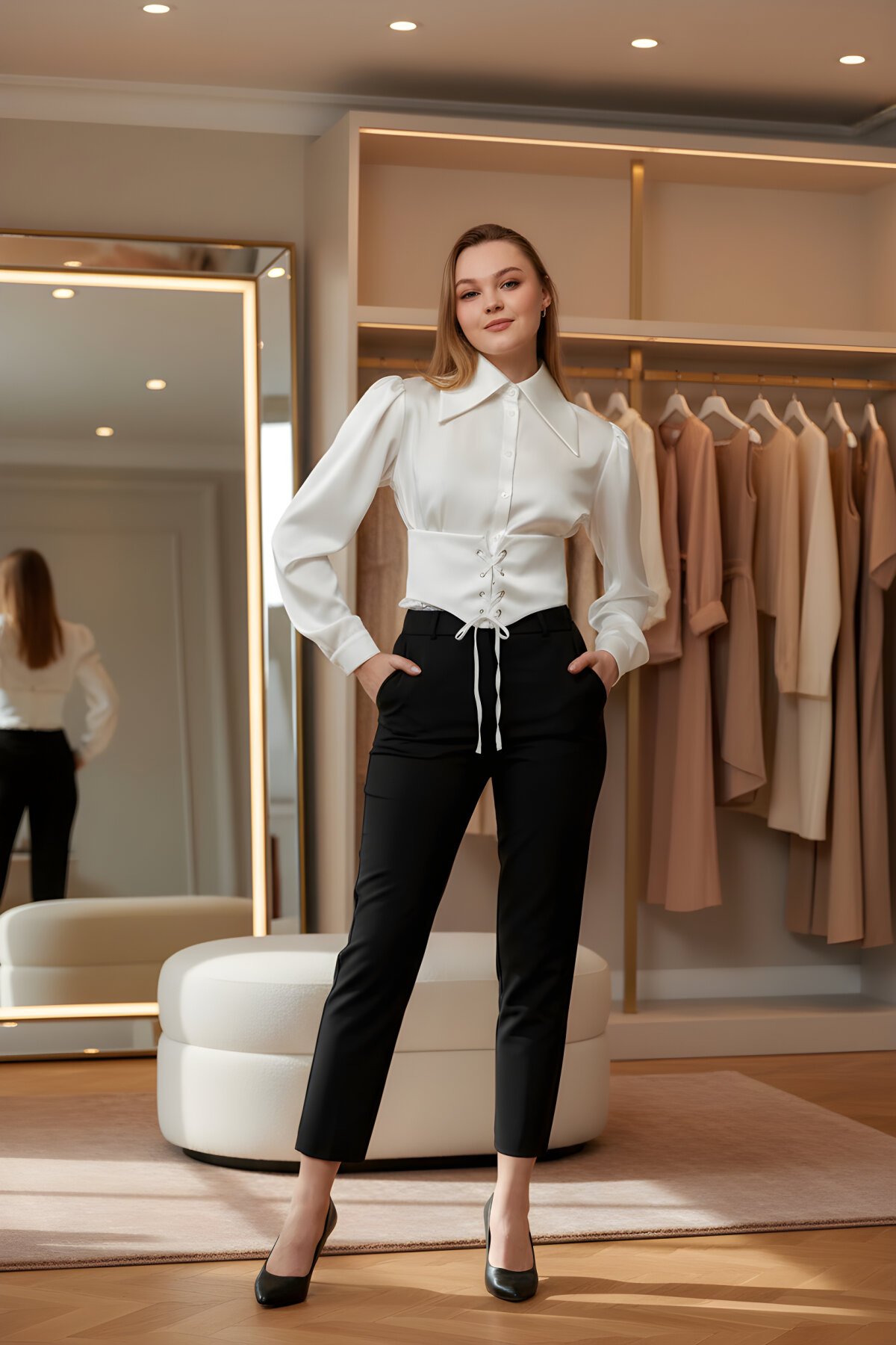 Siyah Klasik Dar Paça Bilek Boy Havuç Pantolon - Milamia