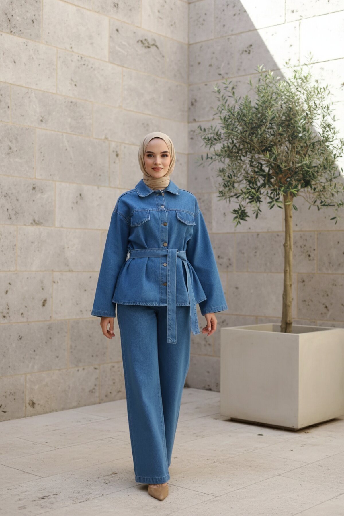 Açık Mavi Premium Kot İkili Takım - Misskayle