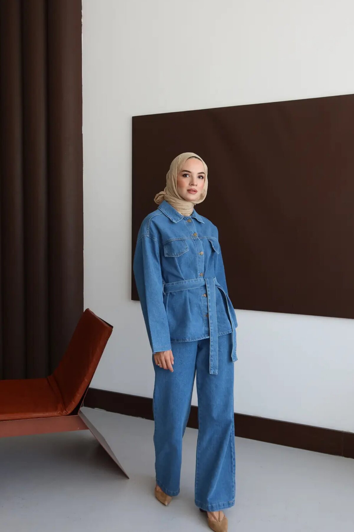 Açık Mavi Premium Kot İkili Takım - Misskayle