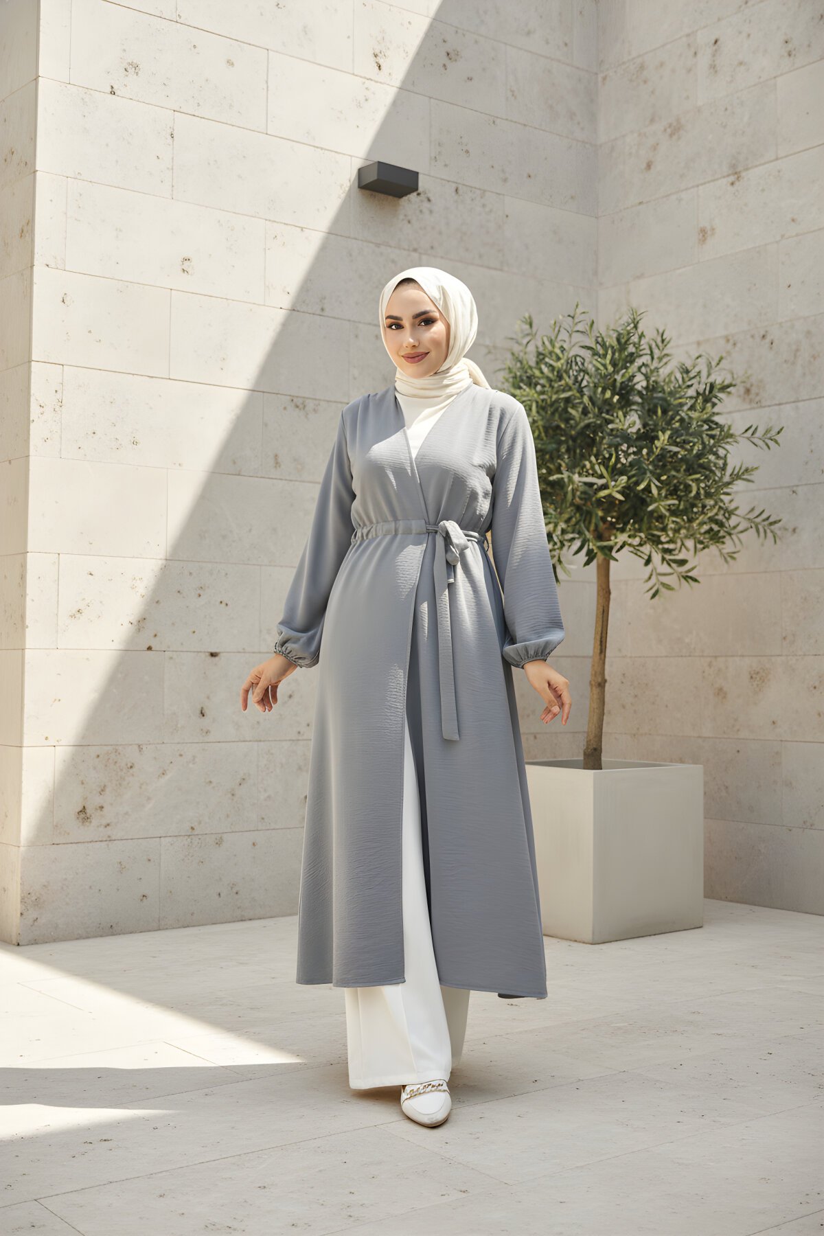 Gri Giy Çık Kap - Modasusev