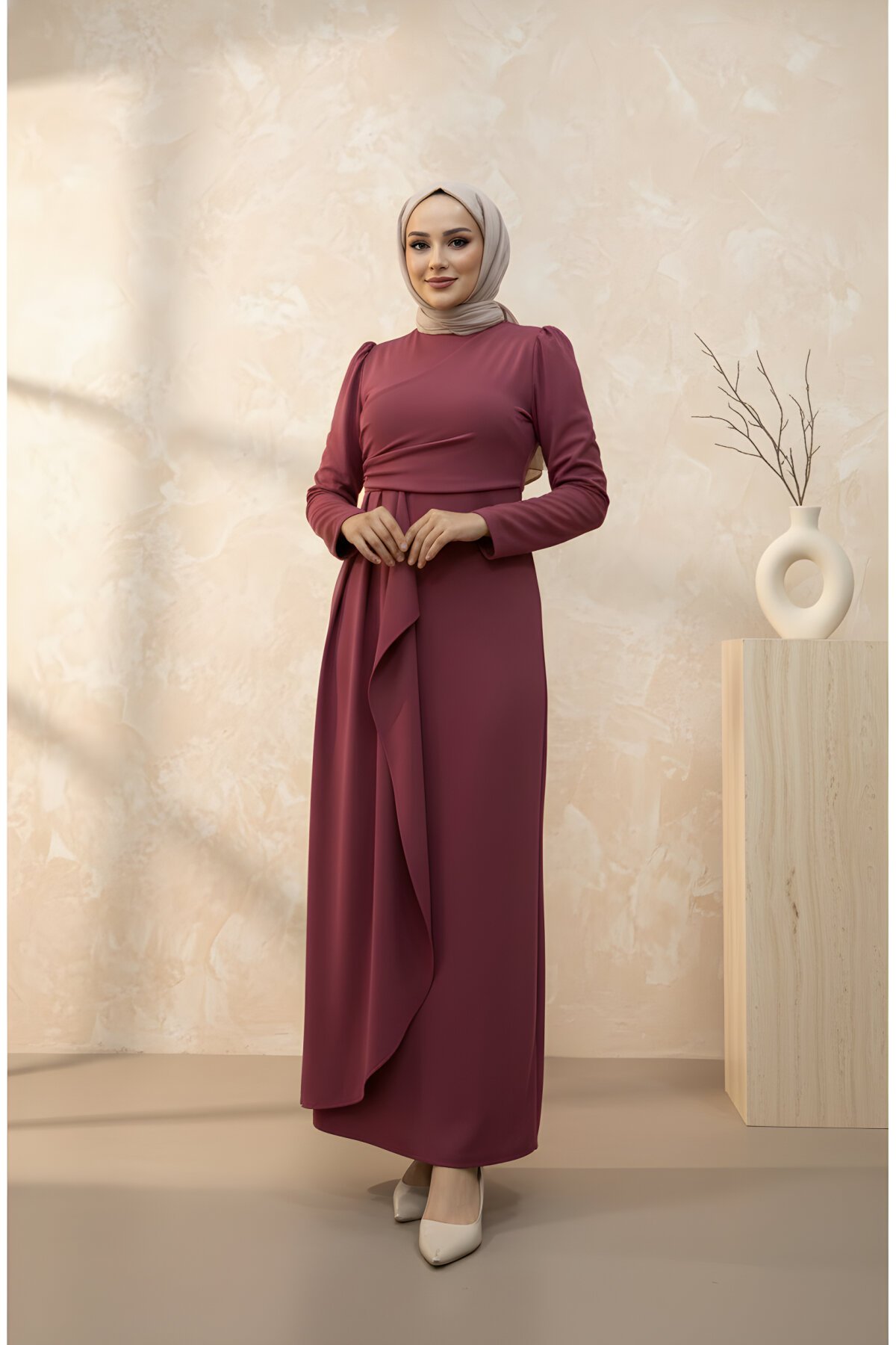 Pembe Özel Tasarım Scuba Elbise - Modasusev