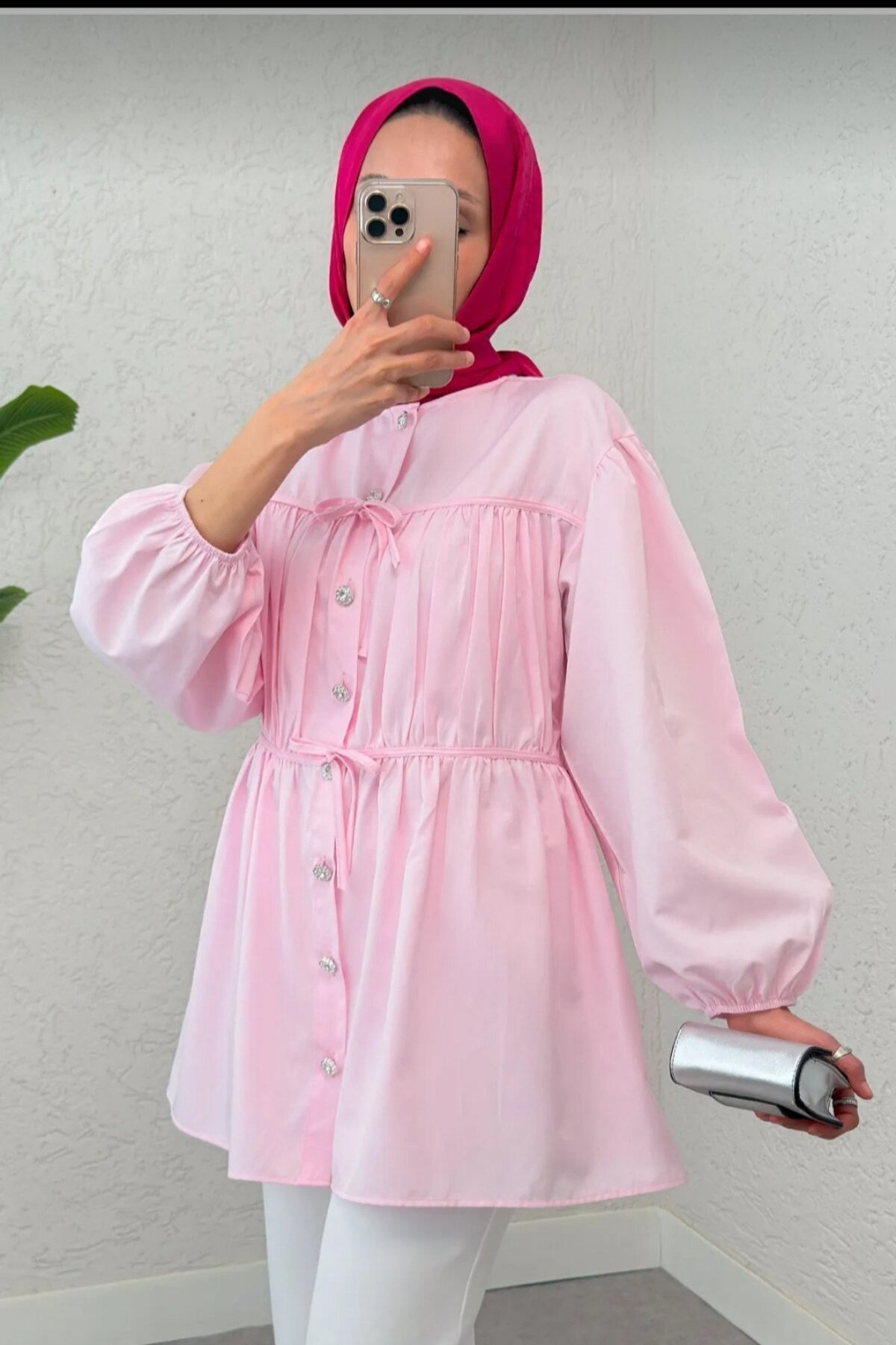 Tunic Shirt - Pink - Safgiyim44