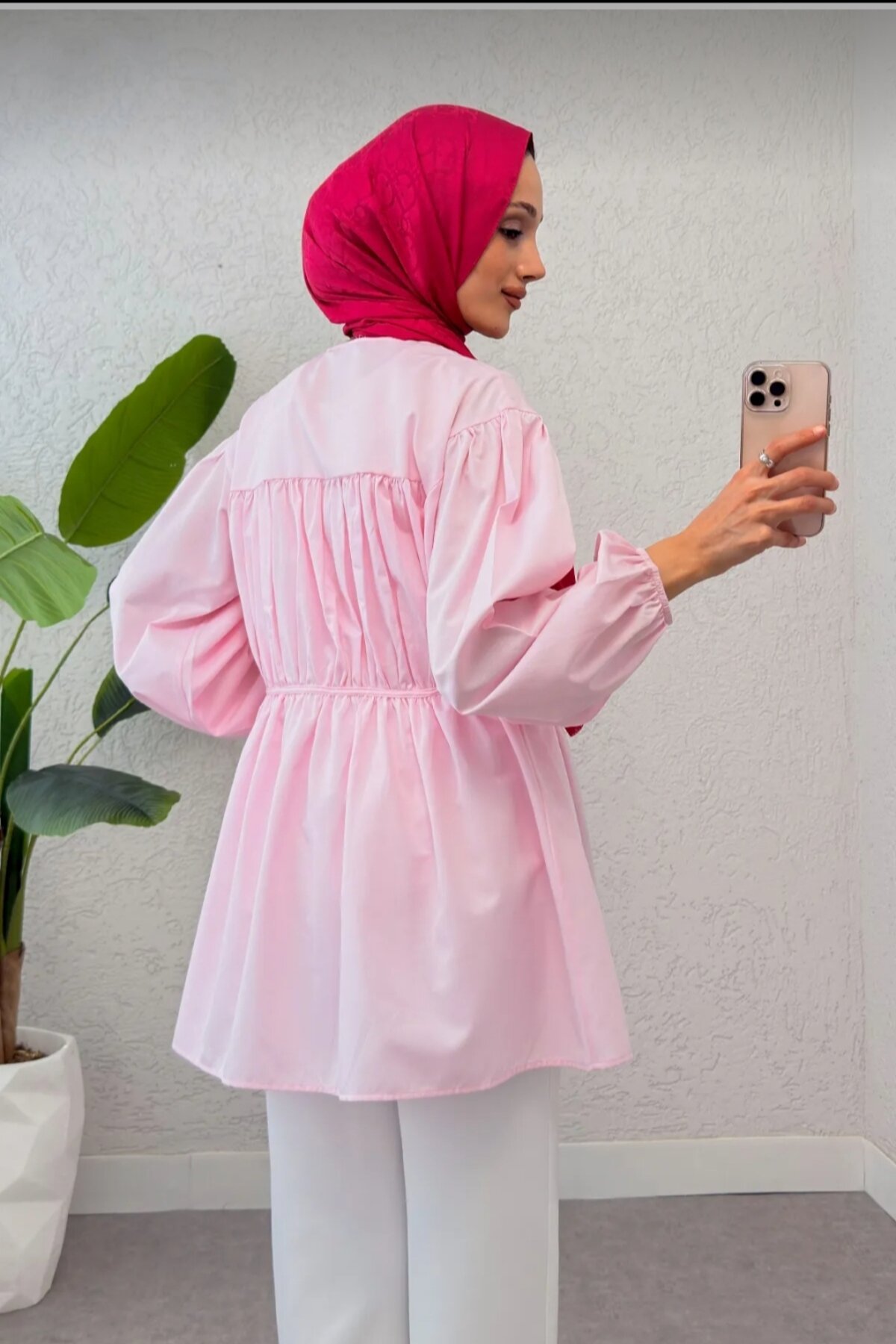 Tunic Shirt - Pink - Safgiyim44